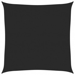 Żagiel przeciwsłoneczny, 160 g/m², czarny, 7x7 m, HDPE