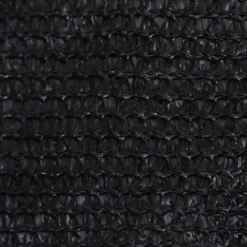 Żagiel przeciwsłoneczny, 160 g/m², czarny, 7x7 m, HDPE