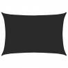 Żagiel przeciwsłoneczny, 160 g/m², czarny, 2x3 m, HDPE