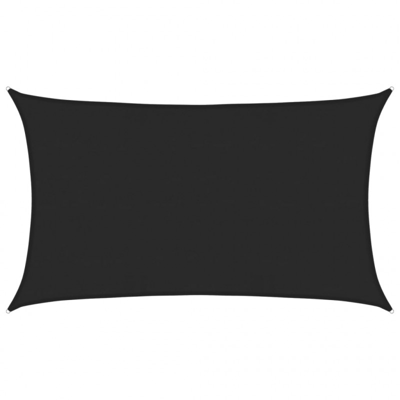 Żagiel przeciwsłoneczny, 160 g/m², czarny, 5x8 m, HDPE