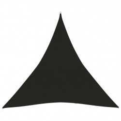 Żagiel przeciwsłoneczny, 160 g/m², czarny, 6x6x6 m, HDPE