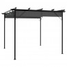 Pergola ogrodowa ze zwijanym dachem, 3x3 m, antracyt, 180 g/m²