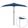 Półparasol balkonowy, aluminium, niebieski, 270x144x222 cm