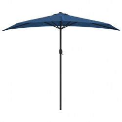 Półparasol balkonowy, aluminium, niebieski, 270x144x222 cm