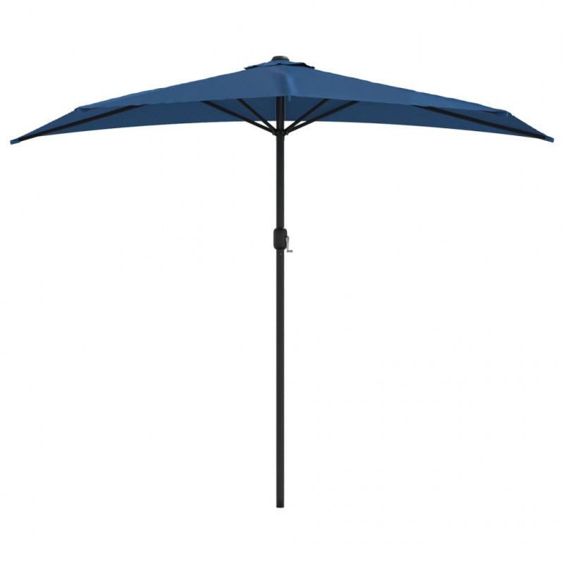 Półparasol balkonowy, aluminium, niebieski, 270x144x222 cm
