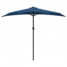 Półparasol balkonowy, aluminium, niebieski, 270x144x222 cm