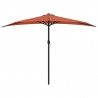 Półparasol balkonowy, aluminium, terakota, 300x155x223 cm