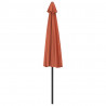 Półparasol balkonowy, aluminium, terakota, 300x155x223 cm