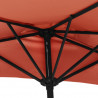 Półparasol balkonowy, aluminium, terakota, 300x155x223 cm