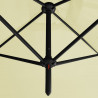 Podwójny parasol ogrodowy, stalowy słupek, piaskowy, 600x300 cm