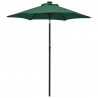 Parasol ogrodowy z LED, zielony, 200x211 cm, aluminium