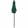 Parasol ogrodowy z LED, zielony, 200x211 cm, aluminium
