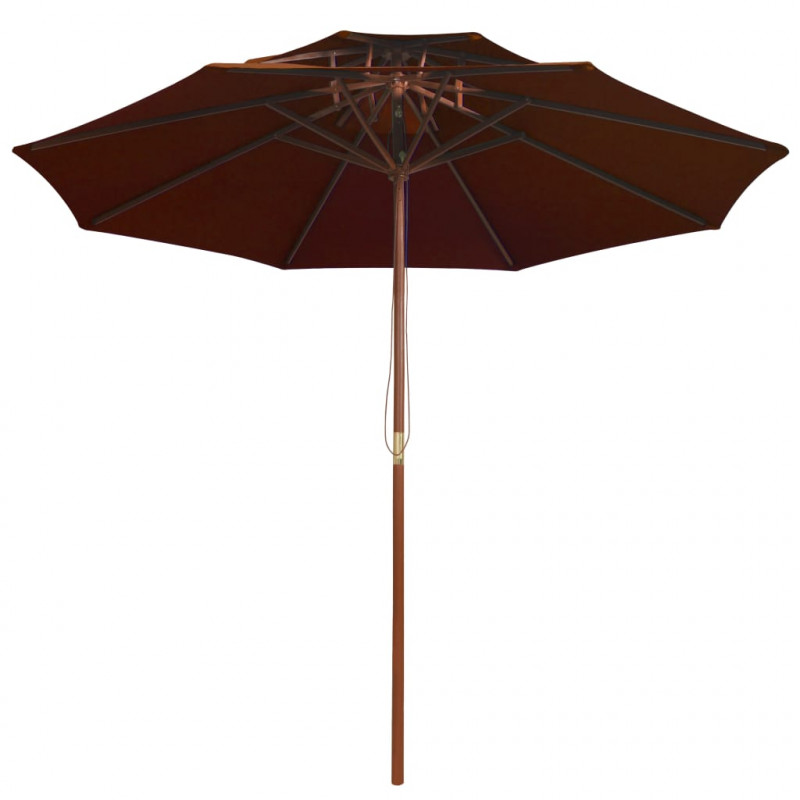 Parasol ogrodowy z dwupoziomową czaszą, terakota, 270 cm