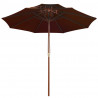 Parasol ogrodowy z dwupoziomową czaszą, terakota, 270 cm