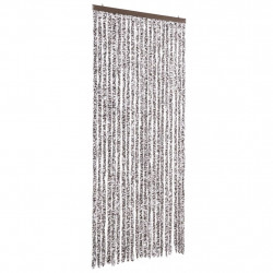Zasłona przeciwko owadom, brązowo-beżowa, 90x200 cm, szenil