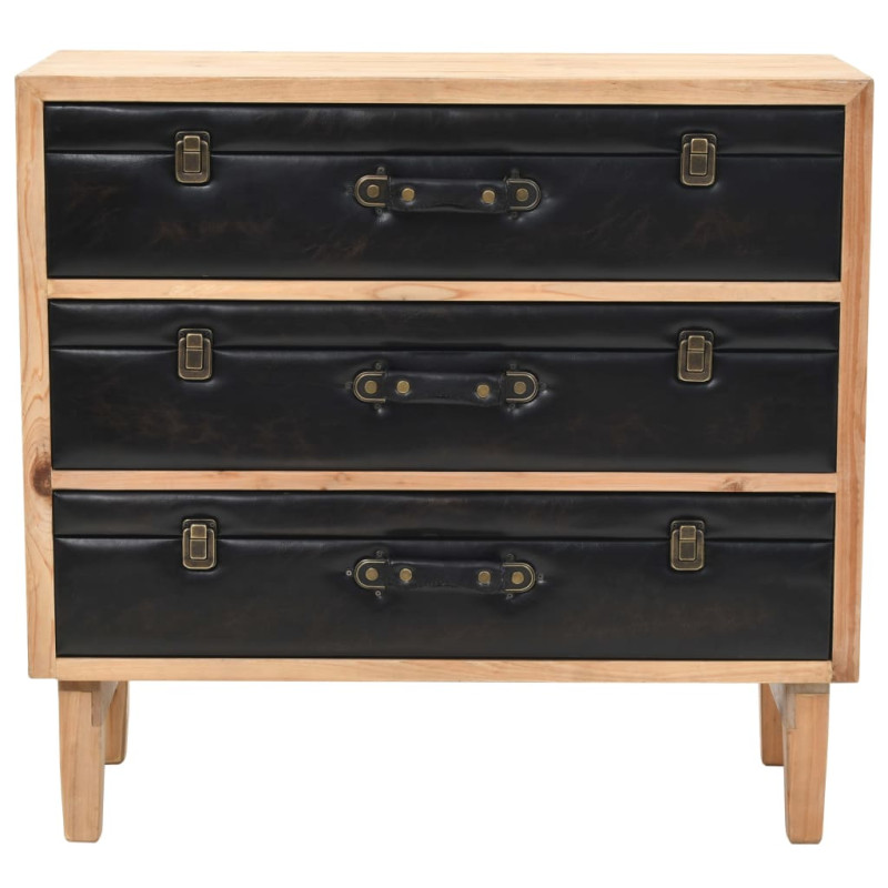 Szafka z szufladami, lite drewno jodłowe, 80 x 36 x 75 cm