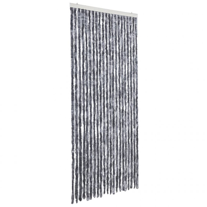 Zasłona przeciwko owadom, srebrna, 90x200 cm, szenil