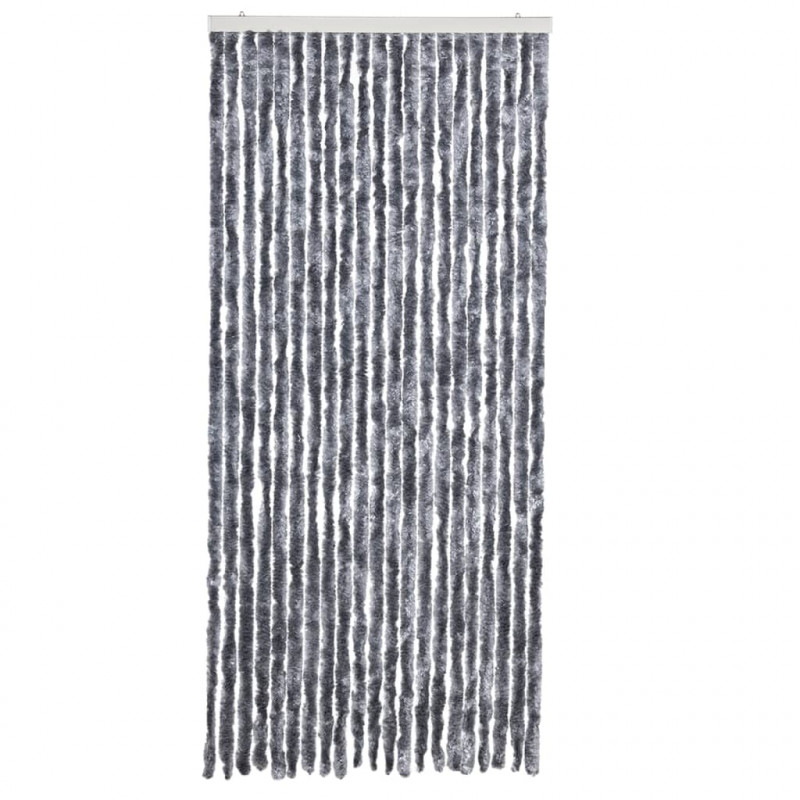 Zasłona przeciwko owadom, srebrna, 90x200 cm, szenil