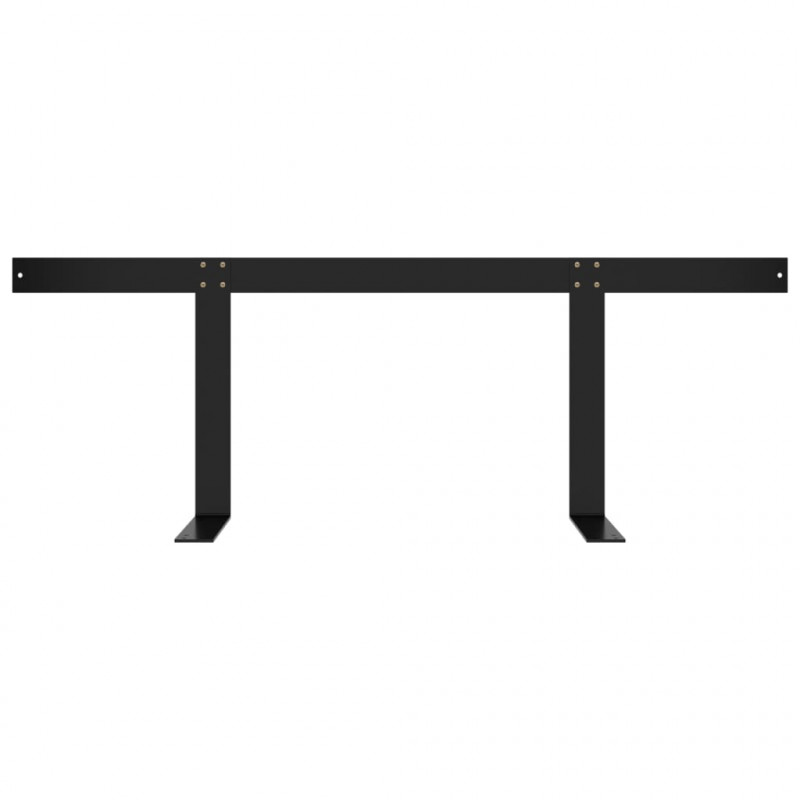 Oparcie do sofy z palet, czarne, 110 cm, żelazo
