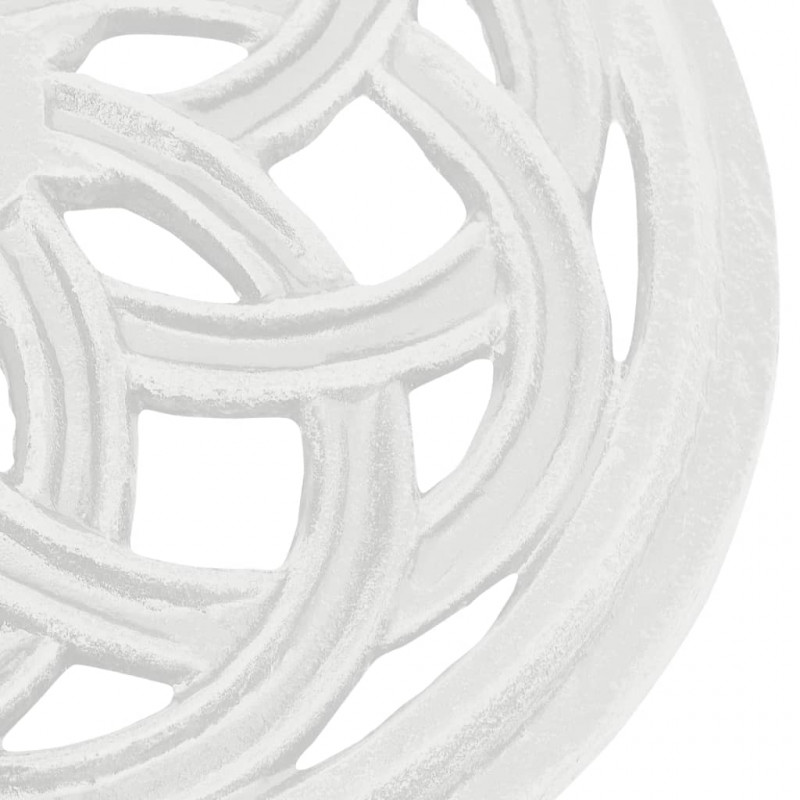 Podstawa pod parasol, biała, 44x44x31 cm, żeliwo