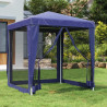 Namiot imprezowy z 4 ścianami z siatki, niebieski, 2x2 m, HDPE