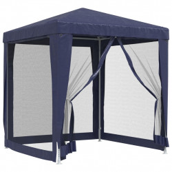 Namiot imprezowy z 4 ścianami z siatki, niebieski, 2x2 m, HDPE