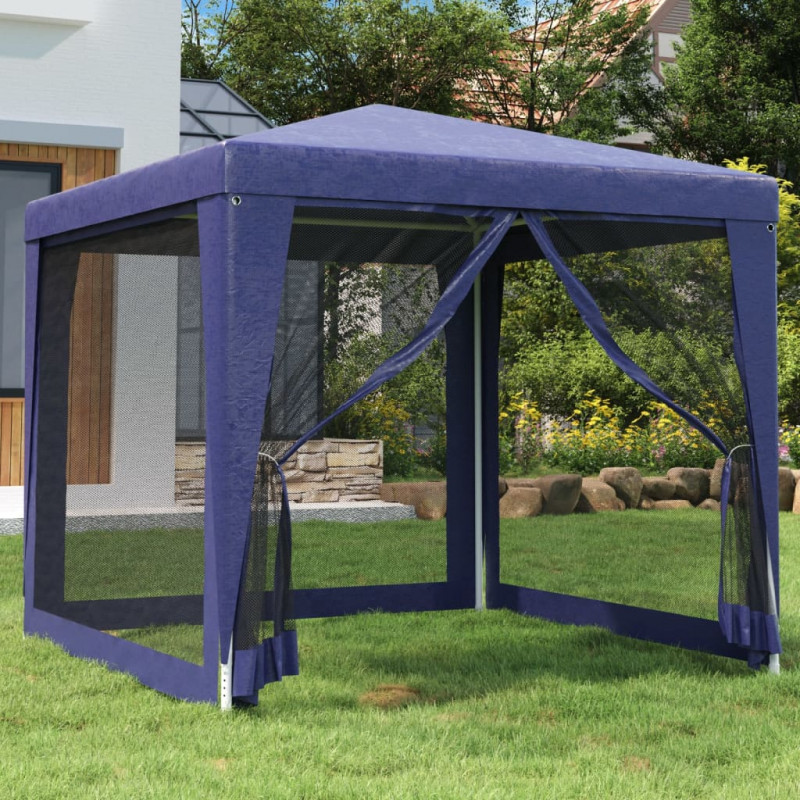 Namiot z 4 ścianami z siatki, niebieski, 2,5x2,5 m, HDPE
