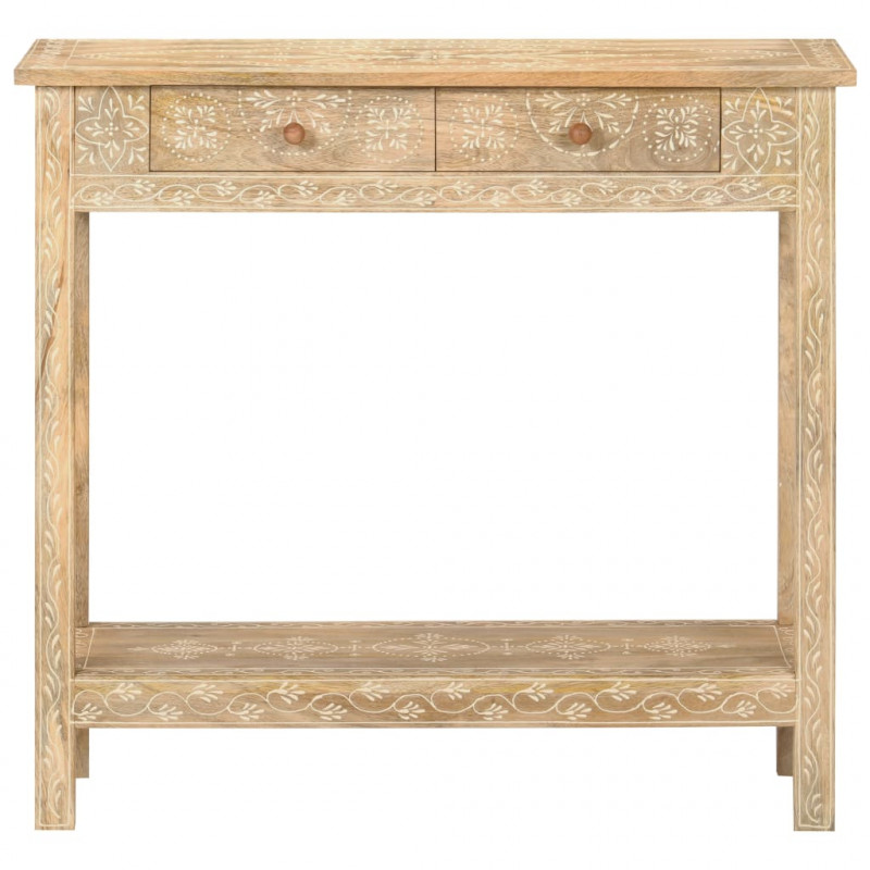 Stolik typu konsola, 80x35x74 cm, lite drewno mango