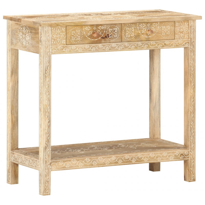 Stolik typu konsola, 80x35x74 cm, lite drewno mango