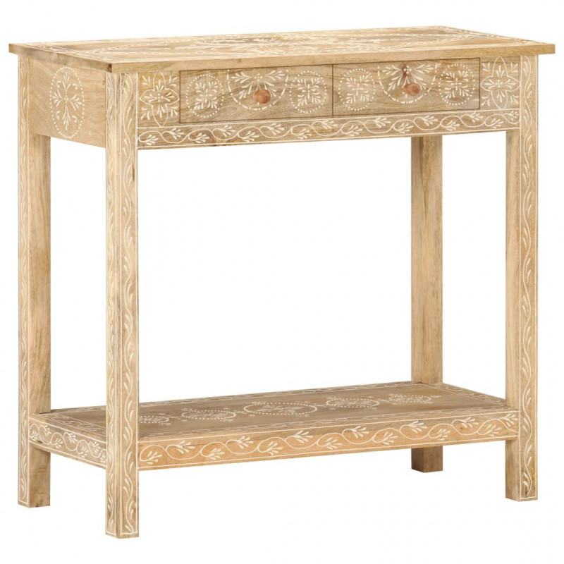 Stolik typu konsola, 80x35x74 cm, lite drewno mango