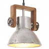 Industrialna lampa wisząca, 25 W, srebrna, okrągła, 19 cm, E27