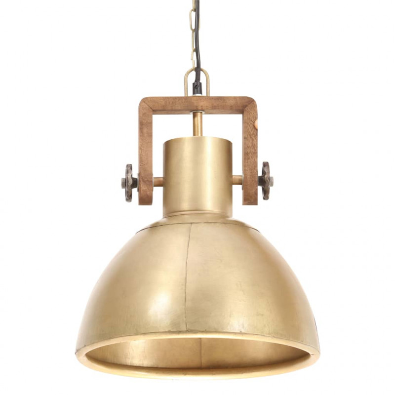 Industrialna lampa wisząca, 25 W, mosiężna, okrągła, 30 cm, E27