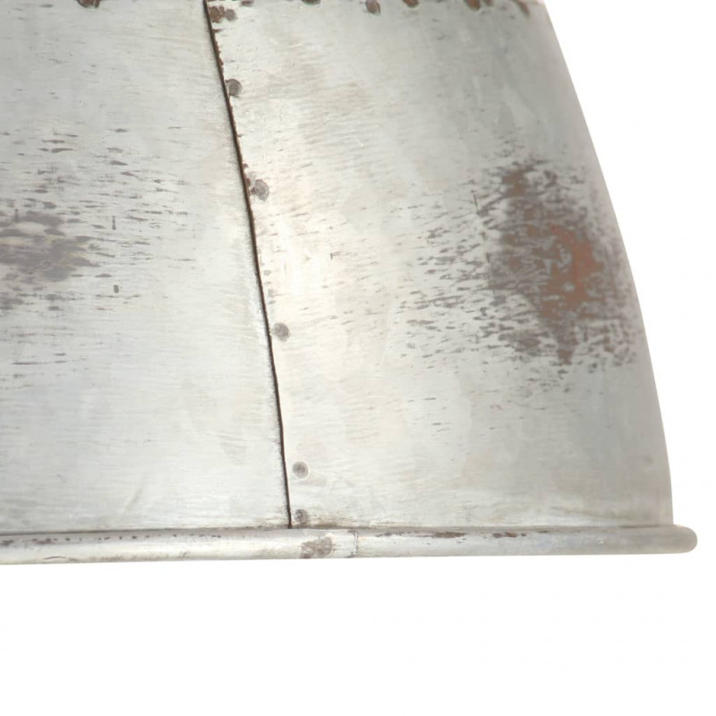 Industrialna lampa wisząca, 25 W, srebrna, okrągła, 31 cm, E27