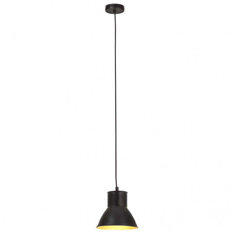 Lampa wisząca, 25 W, czarna, okrągła, 17 cm, E27