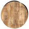 Stolik kawowy, czarny, 60x60x40 cm, lite, surowe drewno mango