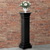 Klasyczny kwietnik w kształcie kolumny, czarny, 17x17x66cm, MDF