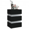 Szafka nocna z LED, czarna 45x35x67 cm, materiał drewnopochodny