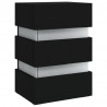 Szafka nocna z LED, czarna 45x35x67 cm, materiał drewnopochodny