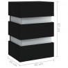 Szafka nocna z LED, czarna 45x35x67 cm, materiał drewnopochodny