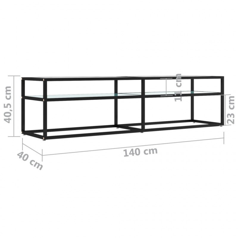 Szafka pod TV, biały marmur, 160x40x40,5 cm, szkło hartowane