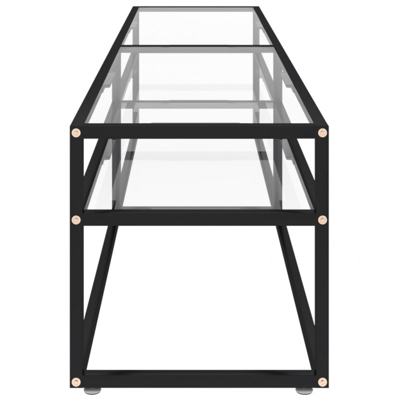Szafka pod TV, przezroczysta, 180x40x40,5 cm, hartowane szkło