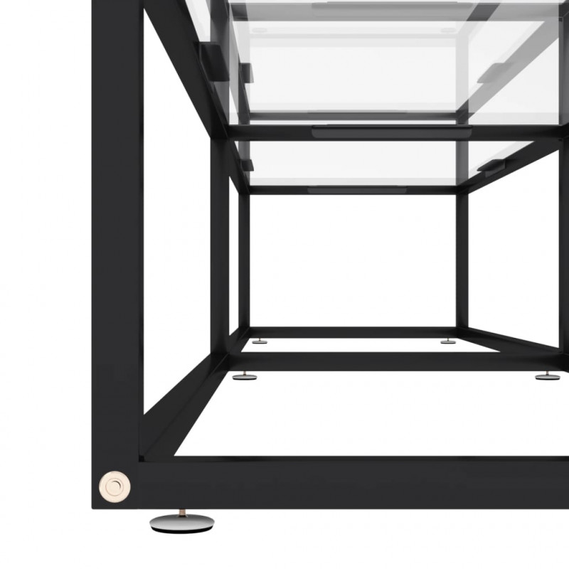 Szafka pod TV, przezroczysta, 180x40x40,5 cm, hartowane szkło