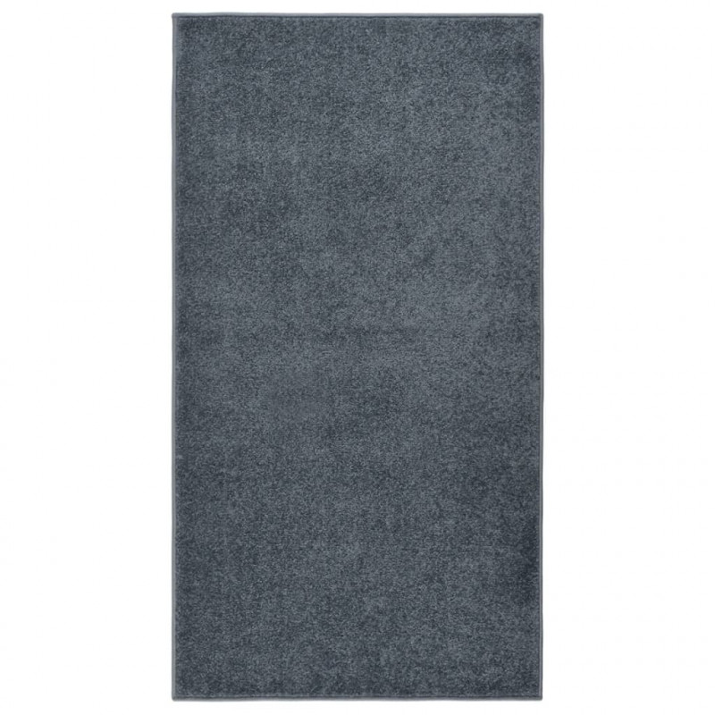 Dywan z krótkim runem, 80x150 cm, antracytowy