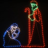 Świąteczna dekoracja, Maryja i Józef, 264 LED, 40x55/38x100 cm