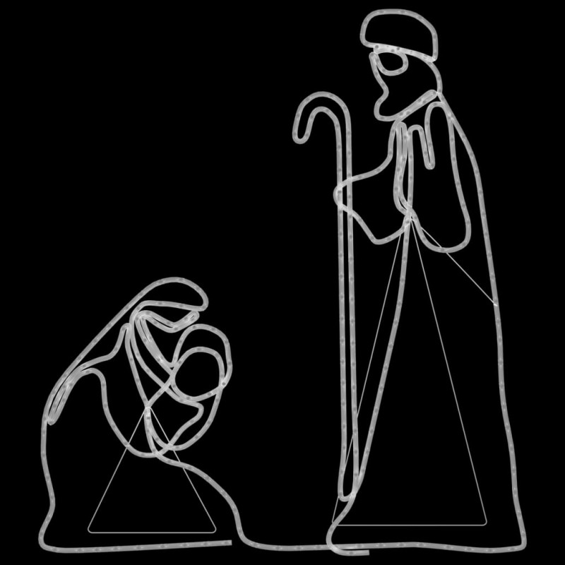 Świąteczna dekoracja, Maryja i Józef, 264 LED, 40x55/38x100 cm