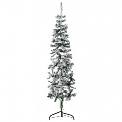 Smukła choinka połówka, sztuczna, ośnieżona, 150 cm