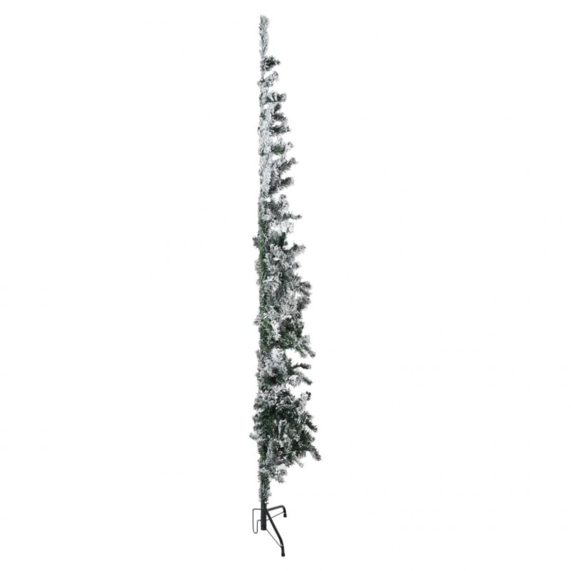 Smukła choinka połówka, sztuczna, ośnieżona, 210 cm