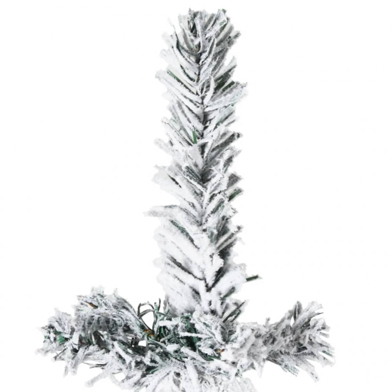 Smukła choinka połówka, sztuczna, ośnieżona, 210 cm