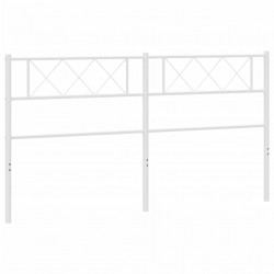 Metalowe wezgłowie, białe, 160 cm