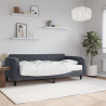 Sofa z materacem do spania, ciemnoszara, 100x200 cm, aksamit